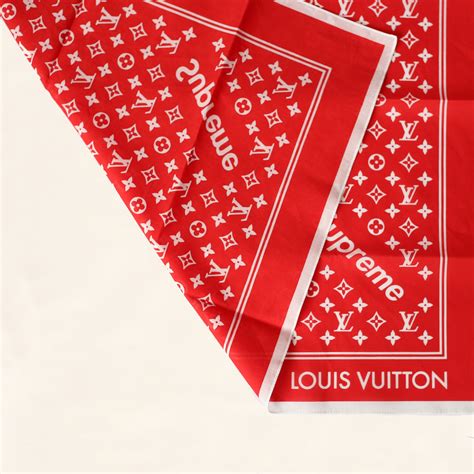 louis vuitton bandana red.